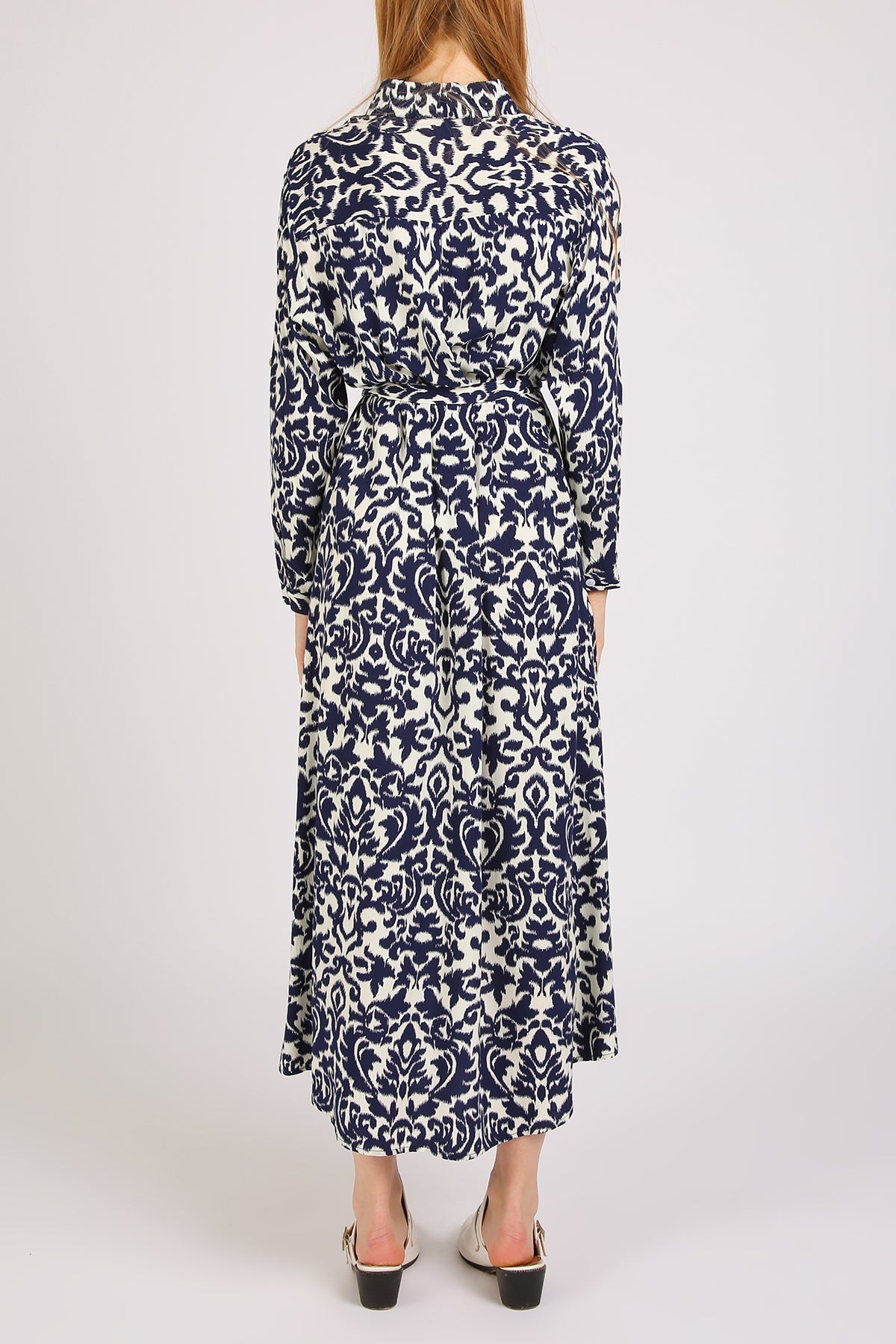 Nicholas Abstract Vintage Printed Maxi Shirt Dress - Shop Beulah Style