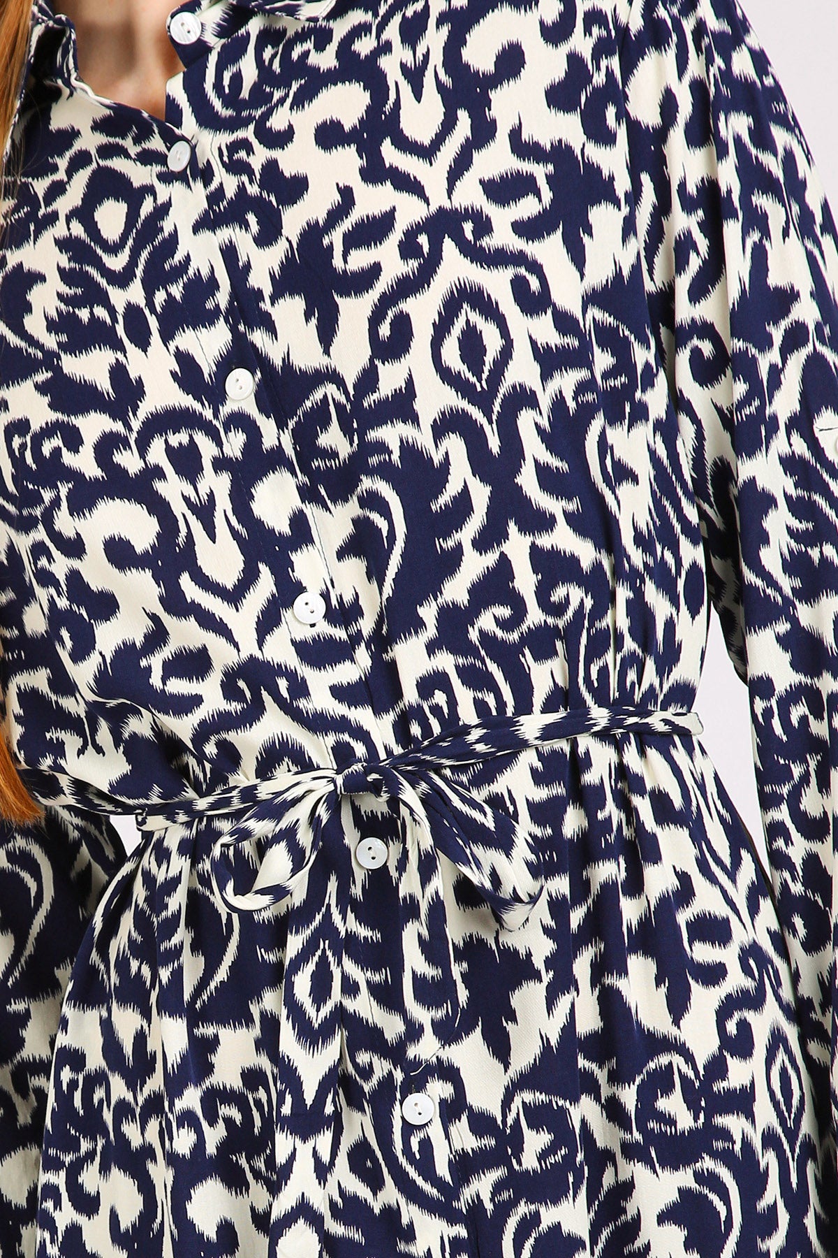 Nicholas Abstract Vintage Printed Maxi Shirt Dress - Shop Beulah Style