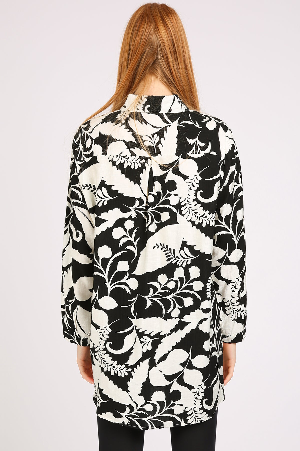 Andra Abstract Botanic Printed Mini Linen Shirt Dress - Shop Beulah Style