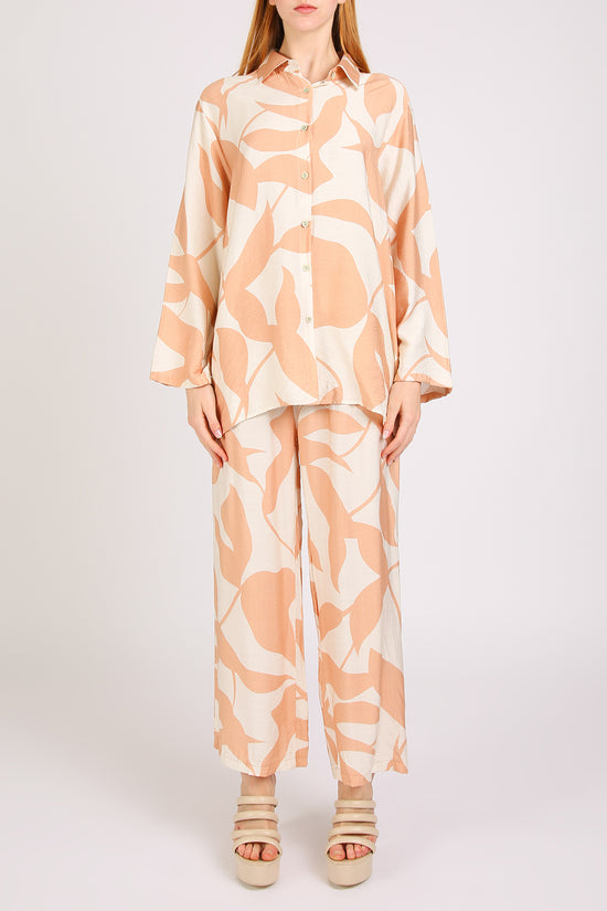 Nell Foliole Printed Shirt & Pants Linen Set - Shop Beulah Style