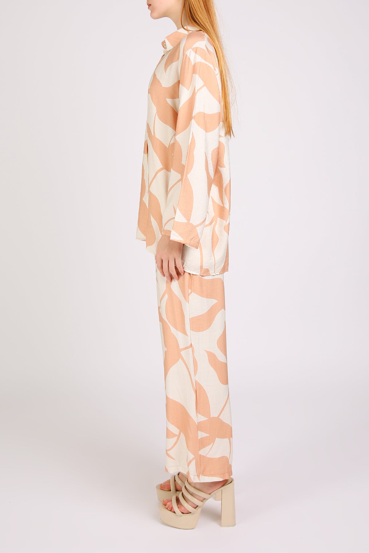 Nell Foliole Printed Shirt & Pants Linen Set - Shop Beulah Style