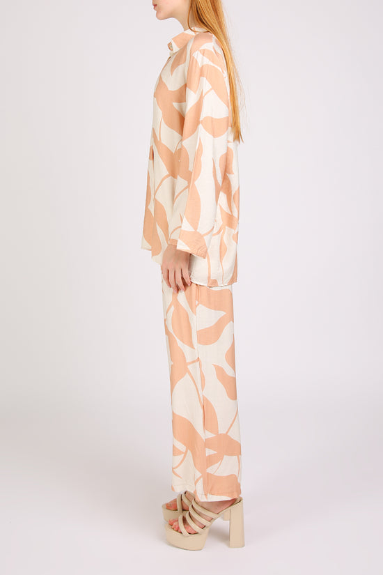Nell Foliole Printed Shirt & Pants Linen Set - Shop Beulah Style
