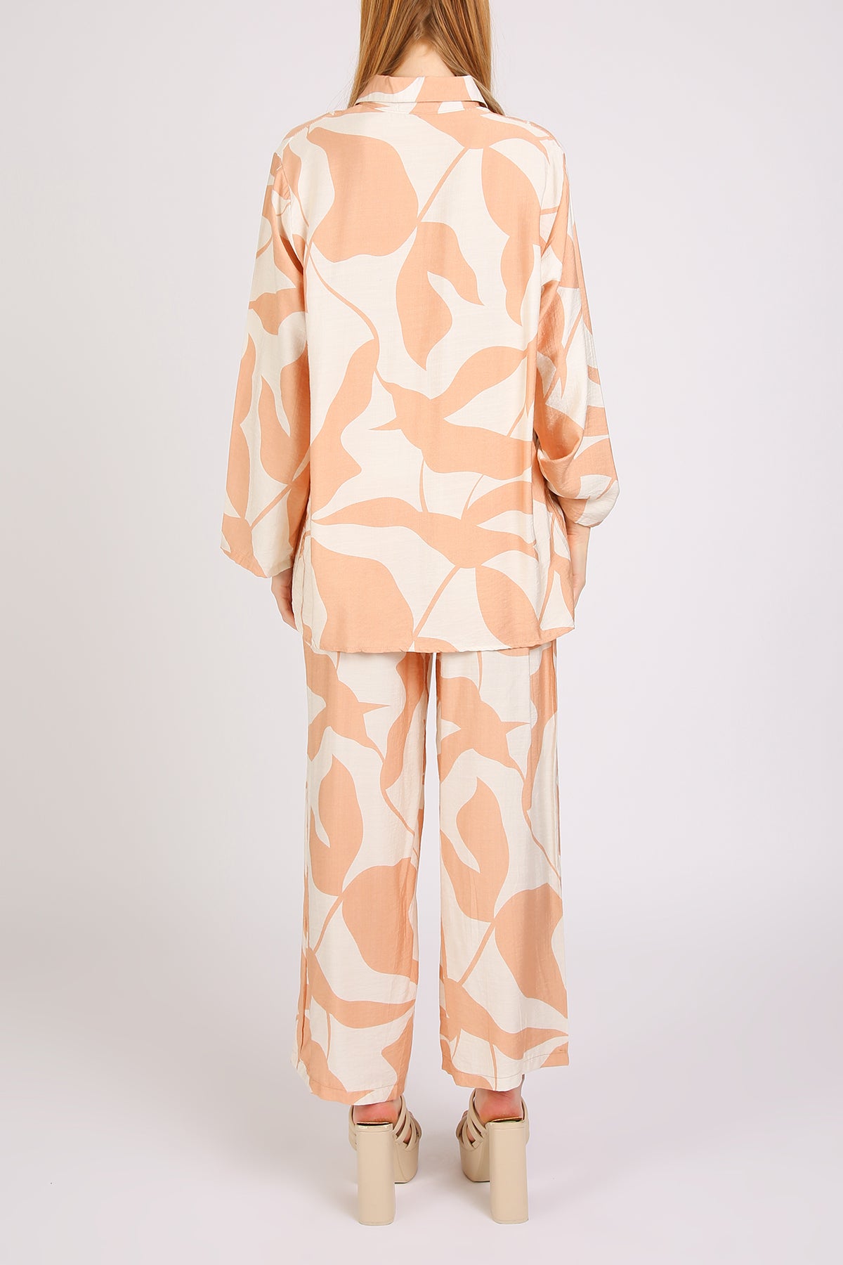 Nell Foliole Printed Shirt & Pants Linen Set - Shop Beulah Style