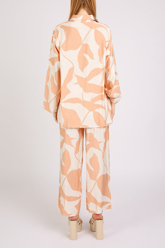 Nell Foliole Printed Shirt & Pants Linen Set - Shop Beulah Style