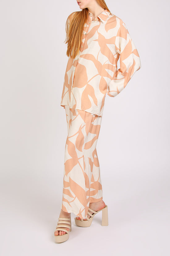 Nell Foliole Printed Shirt & Pants Linen Set - Shop Beulah Style