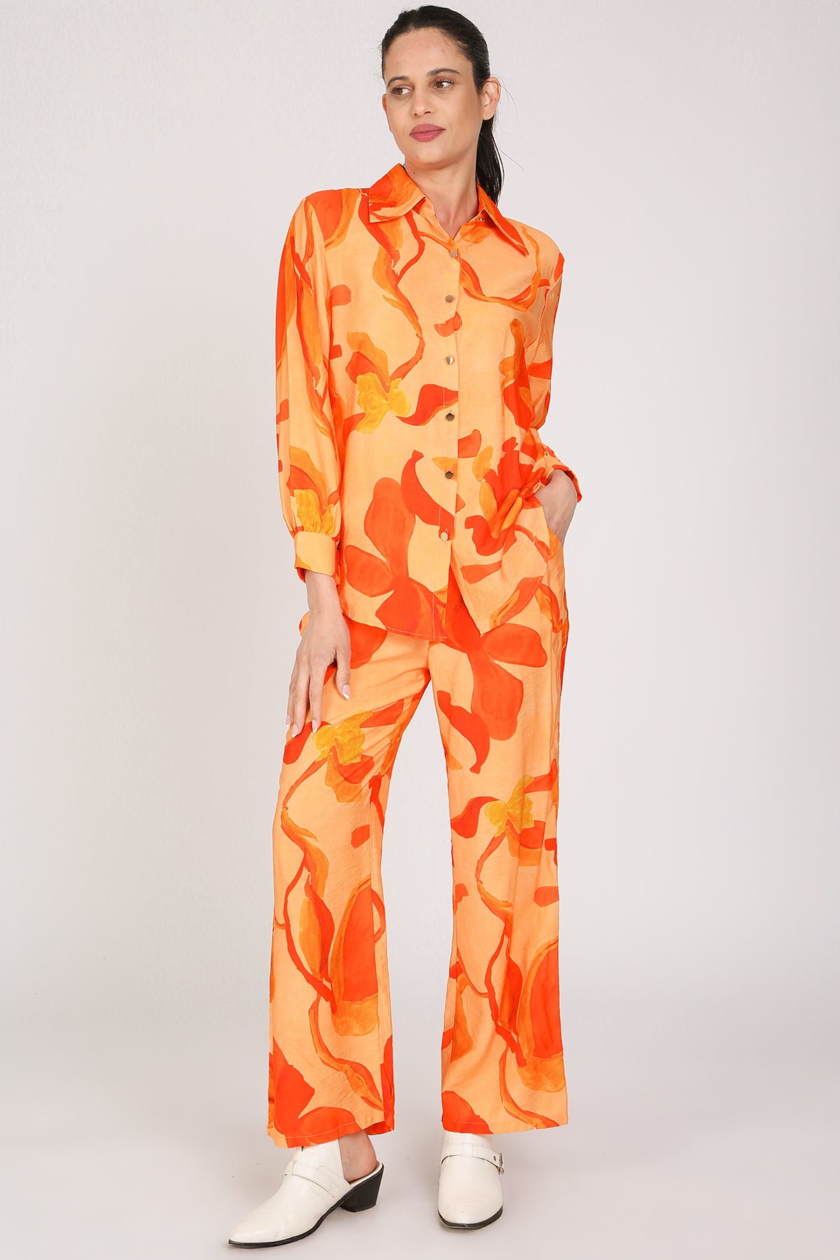 Parker Abstract Tropical Printed Top & Pants Set - Shop Beulah Style