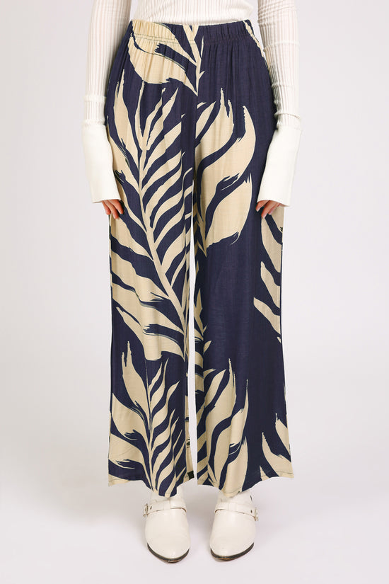 Angela Tropical Botanic Printed Wide Pants - Shop Beulah Style