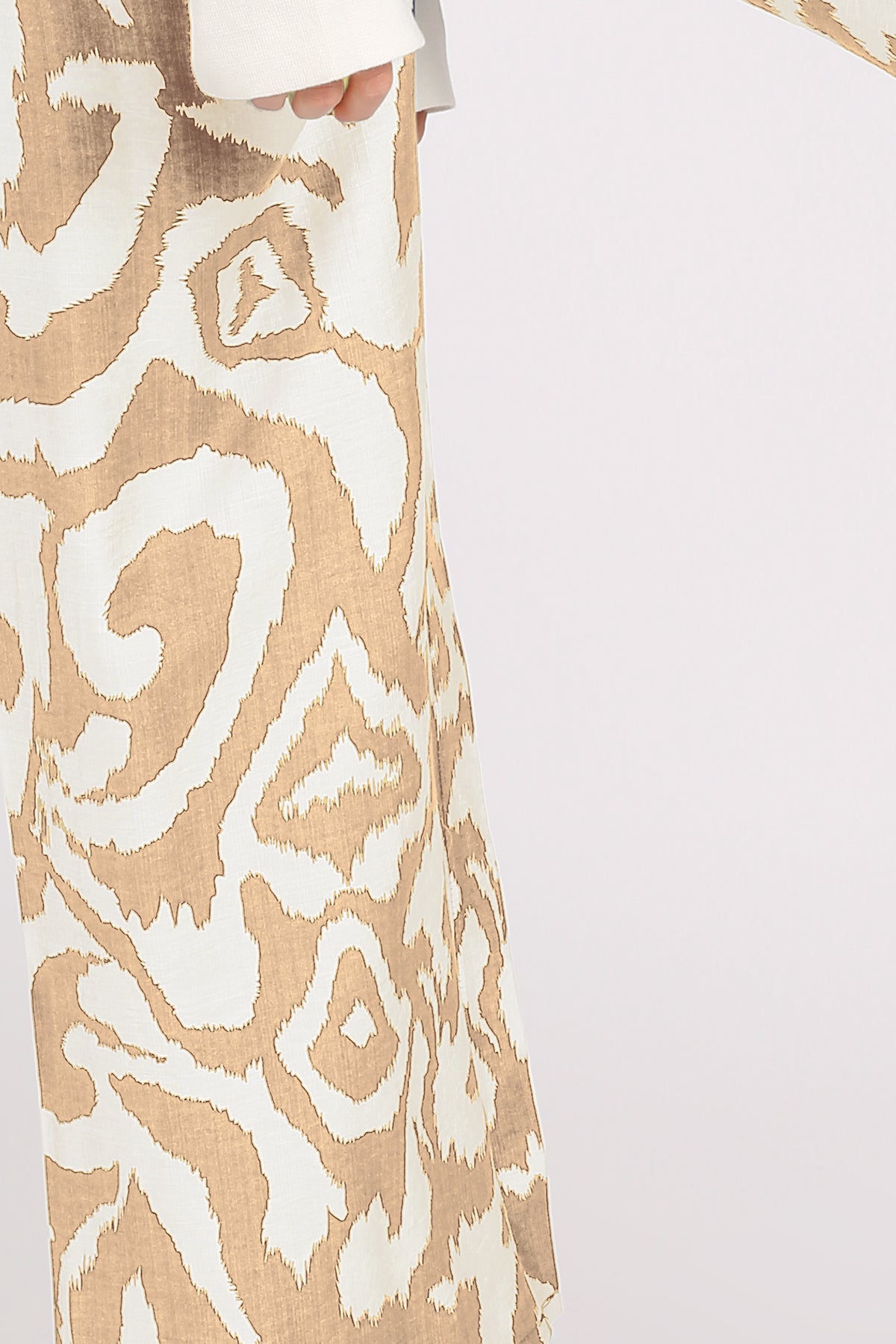 Balan Abstract Swirl Printed Wide Long Pants - Shop Beulah Style