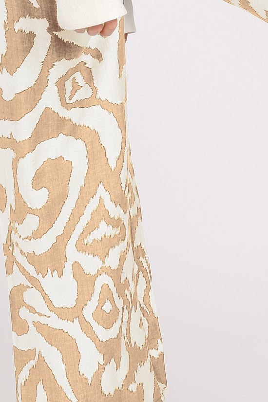 Balan Abstract Swirl Printed Wide Long Pants - Shop Beulah Style