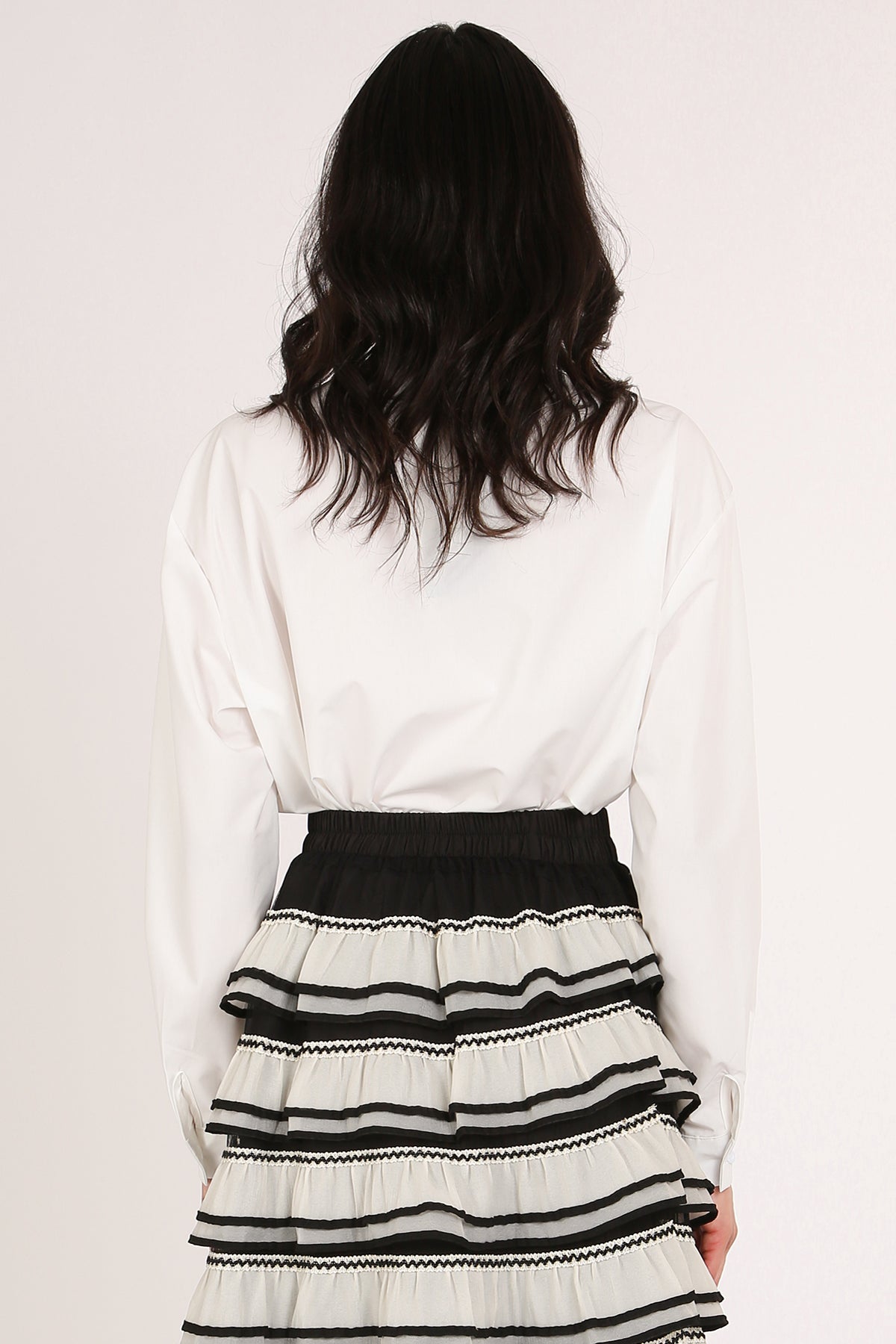 Brandon Contrast Floral Corsage Dress Blouse - Shop Beulah Style
