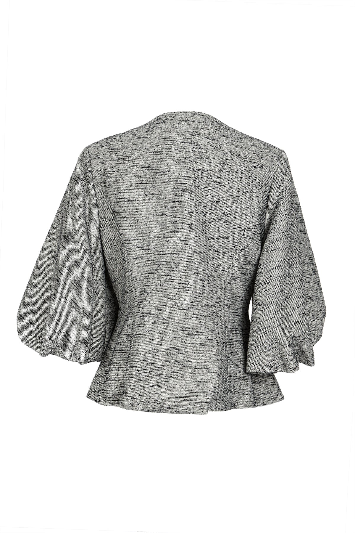 Zack Embellished Applique V-Neck Wrap Tweed Tunic