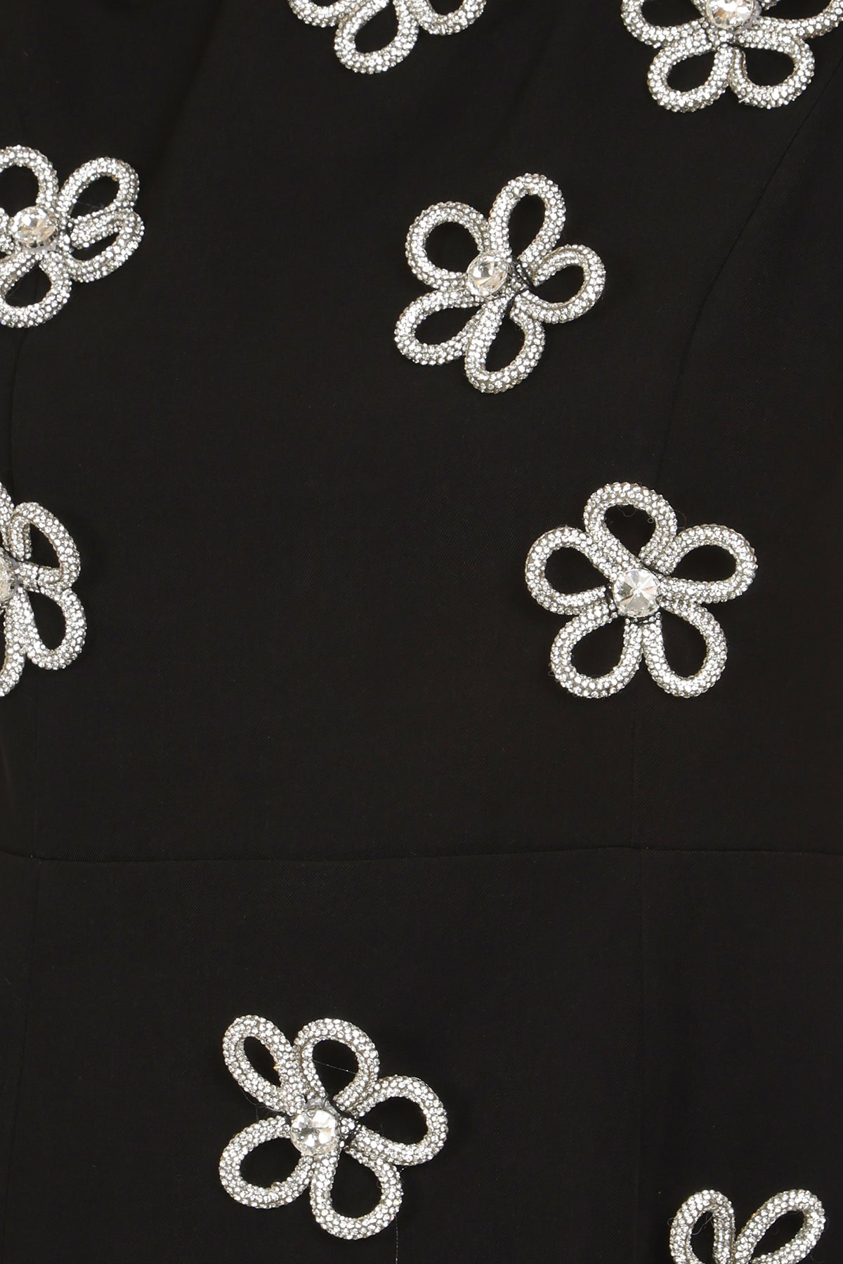 Alyssa 3D Embellished Rhinestone Flower Mini Sheath Dress