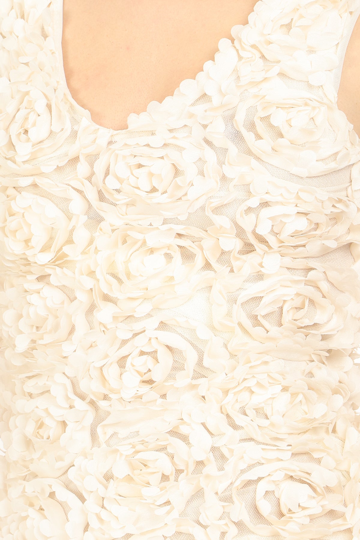 Morgan Petal Tulle Textured Mesh Bodycon Midi Dress