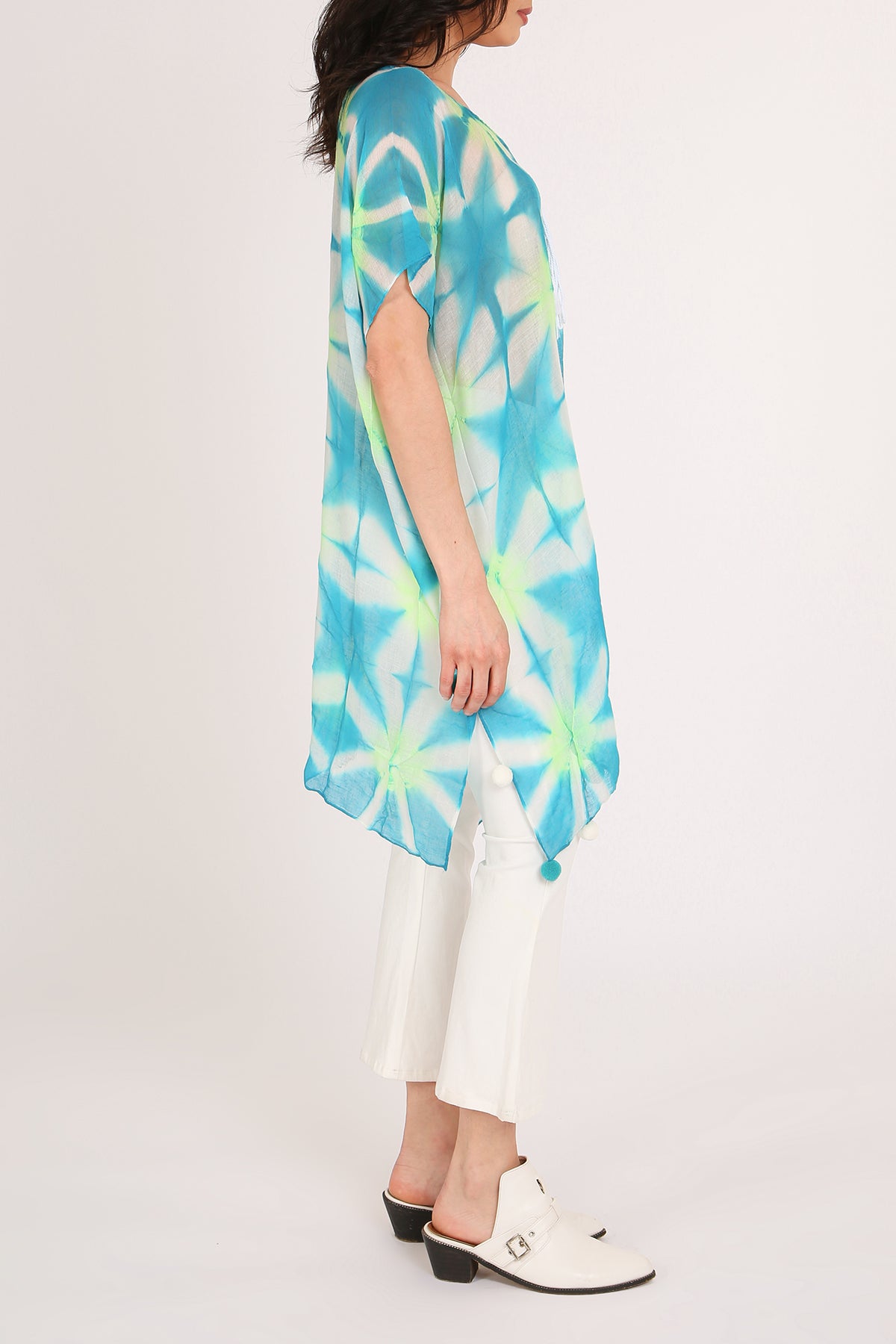 Janis Prism Tie Dye Print Sheer Woven Mini Dress - Shop Beulah Style