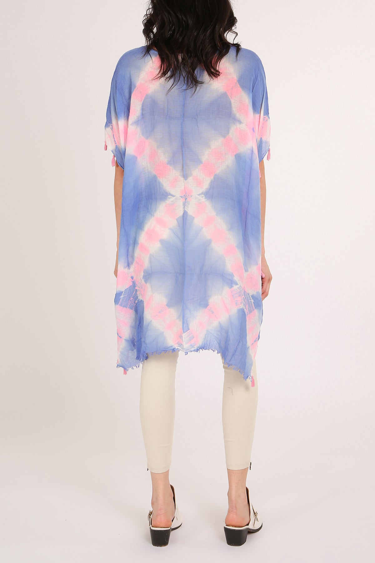 Janis Prism Tie Dye Print Sheer Woven Mini Dress - Shop Beulah Style