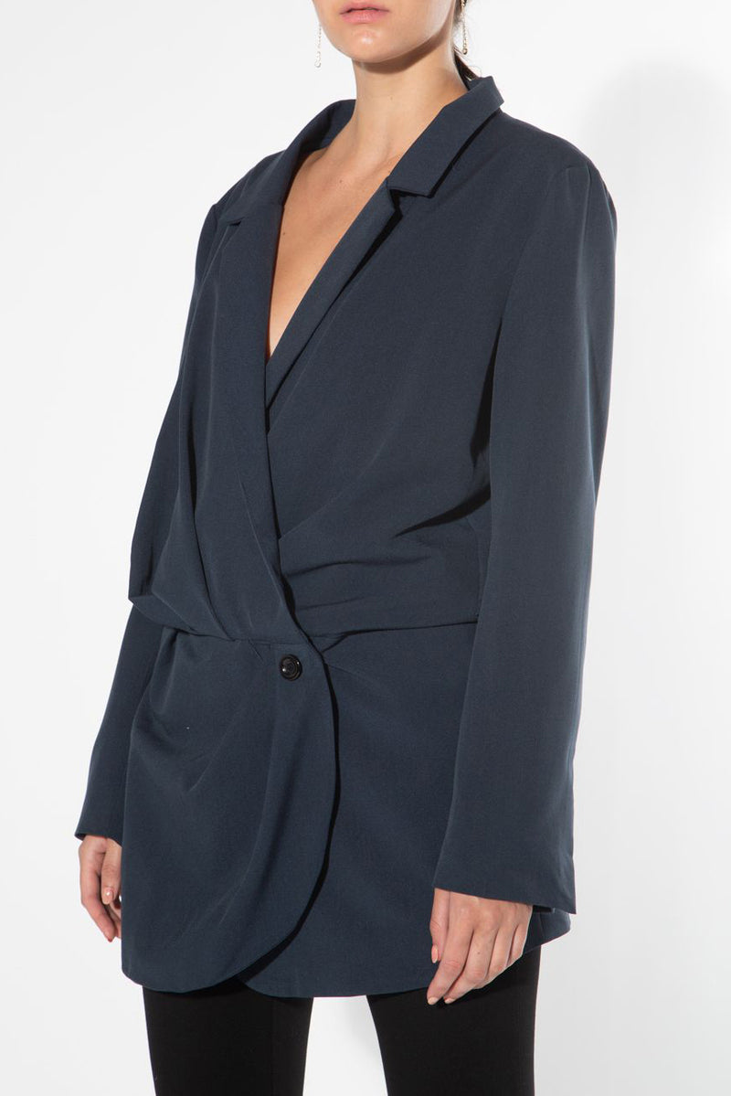 Millie Single Button Notch Collar Jacket - Shop Beulah Style