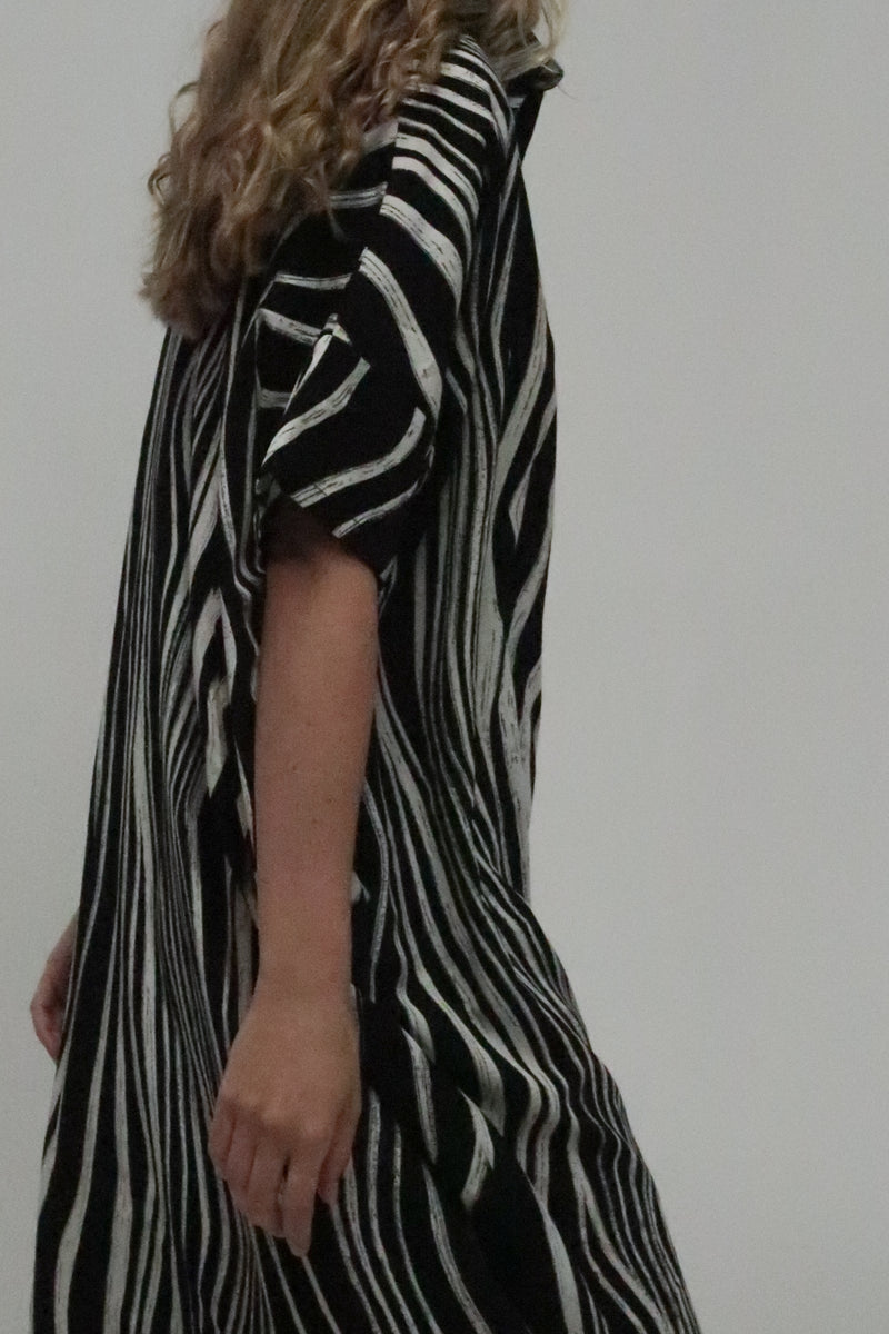 Arlo Zebra Printed Midi Shirt Dress - Shop Beulah Style