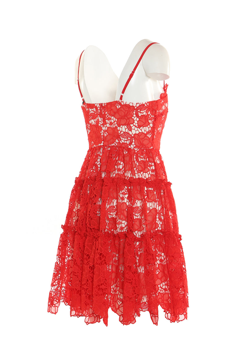 Shoulder Strap Lace Mini Dress - Shop Beulah Style