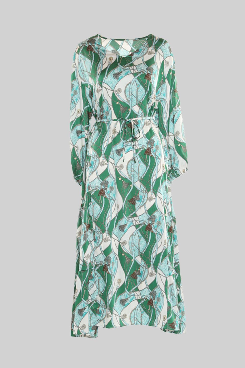 Multi Print Relaxed Fit Maxi Dress