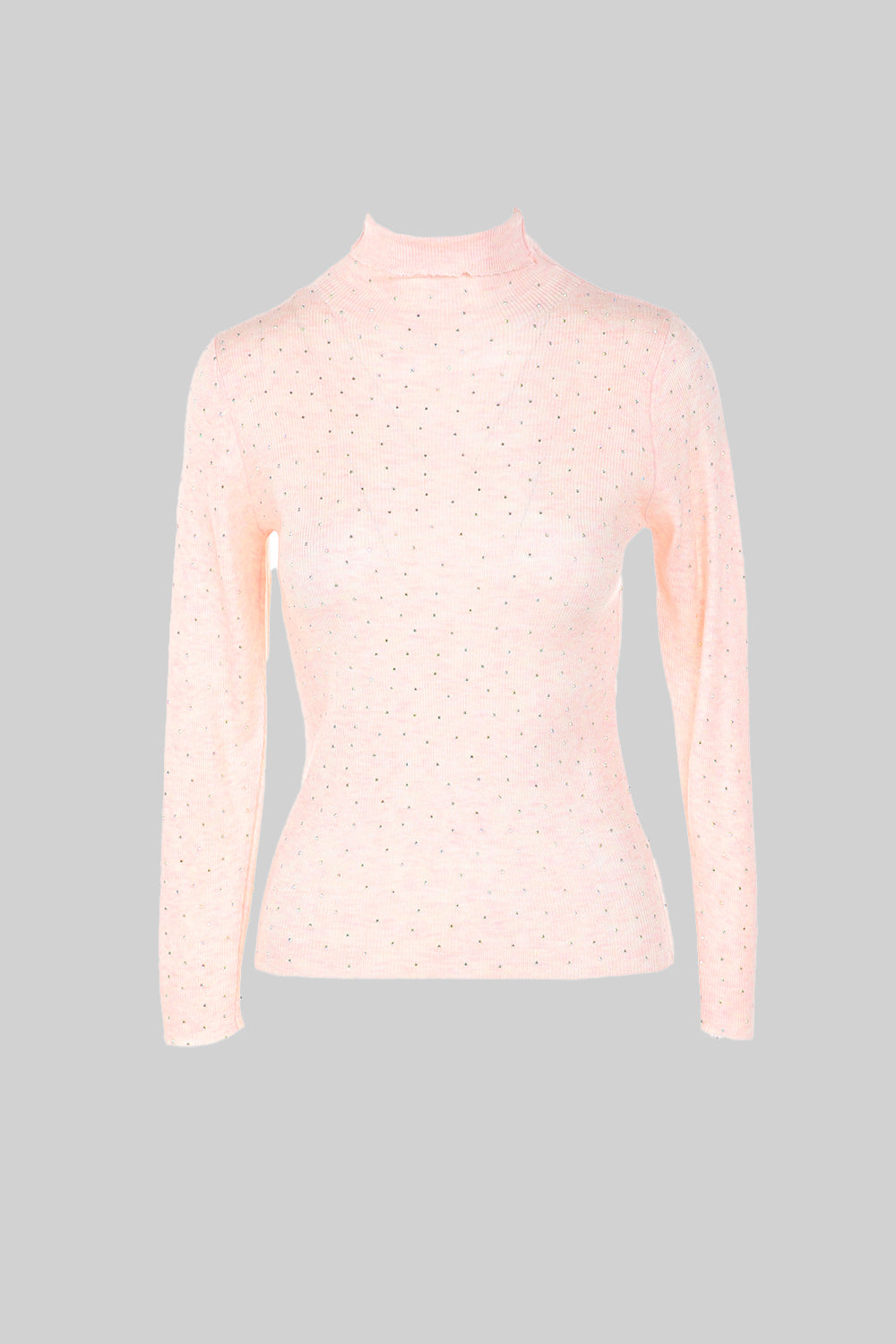 Rhinestone Embellished Turtleneck Knit Top | Shop Beulah Style