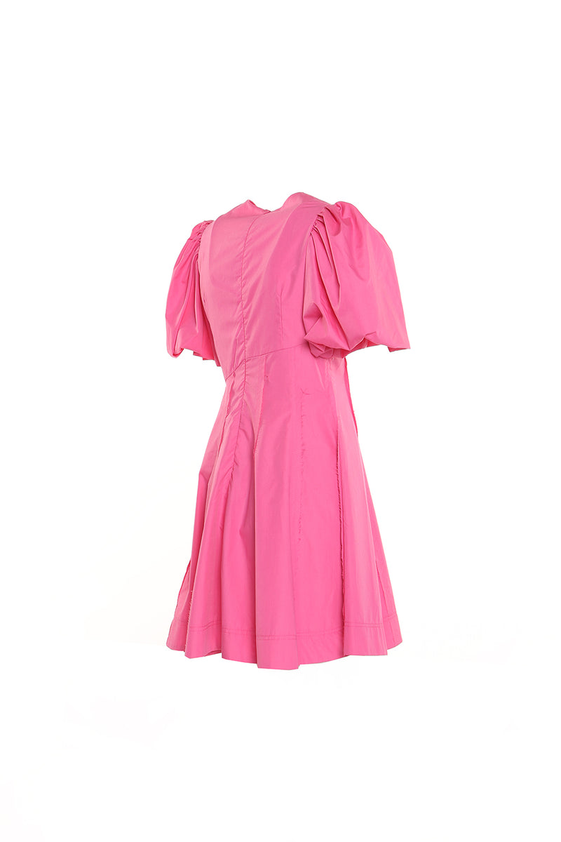 Puff Shoulder Cutout Mini Dress - Shop Beulah Style