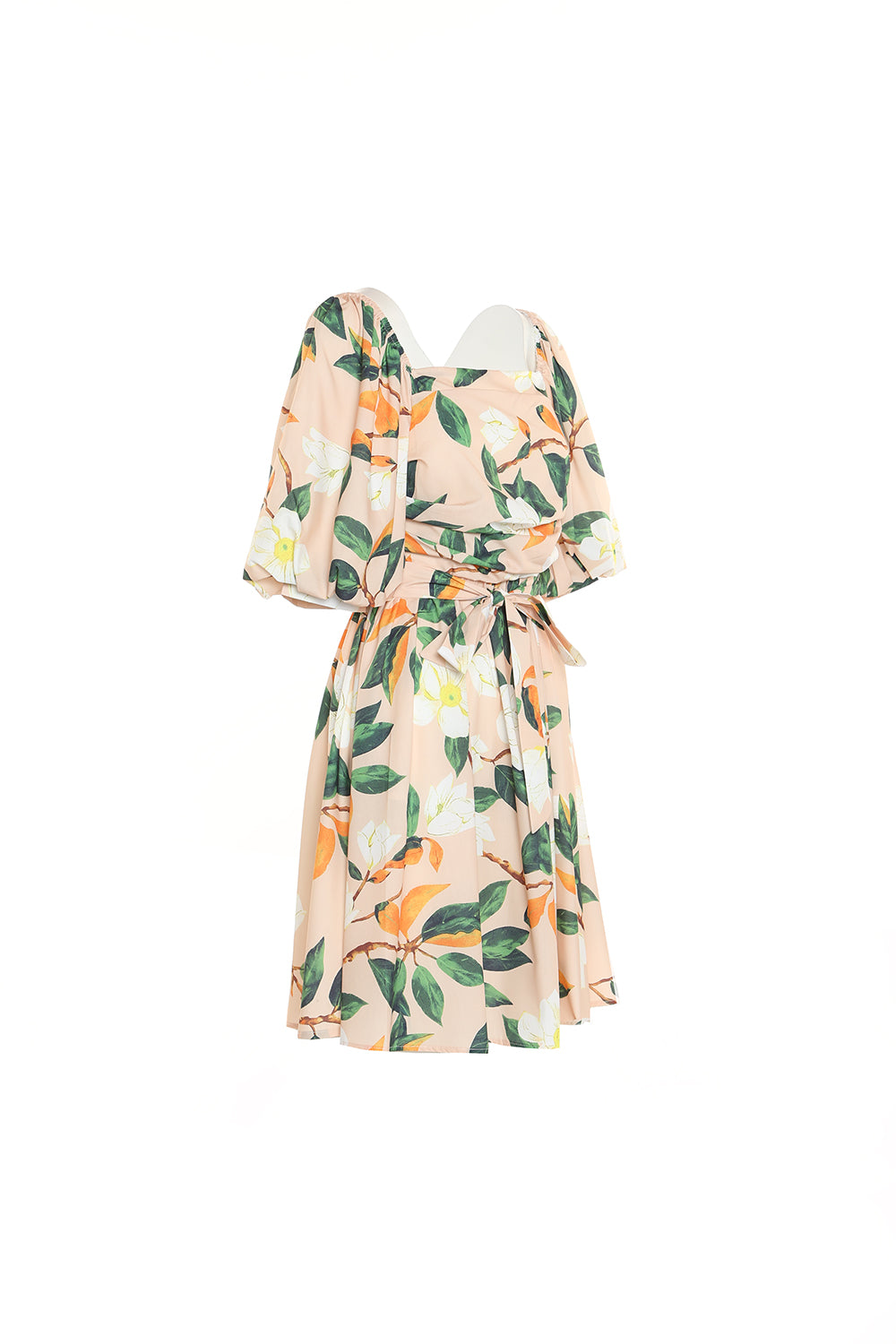 Floral printed square neck line dress