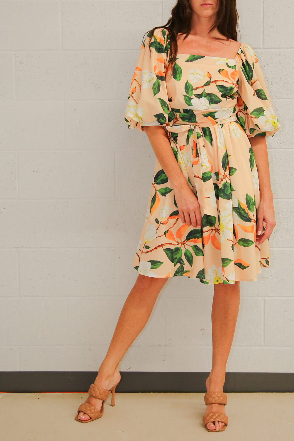 Floral printed square neck line dress | Shop Beulah Style