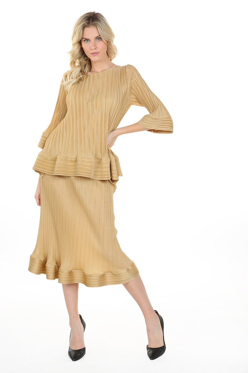 Pleats Fabric Top & Skirt Sets - Shop Beulah Style