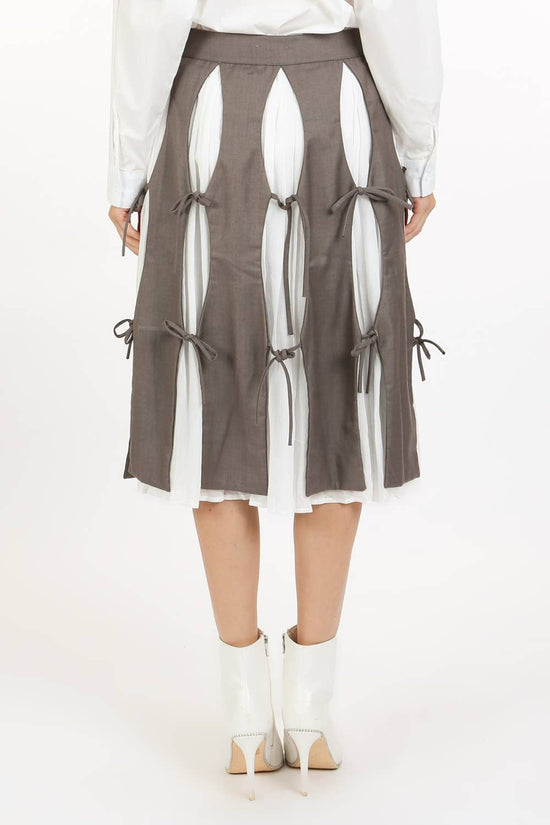 Deconstructed Cut-Out Midi Skirt