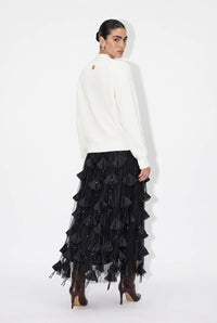 Ribbed Knit Statement Button Cardigan