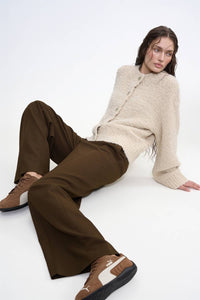 Textured Boucle Button Front Cardigan