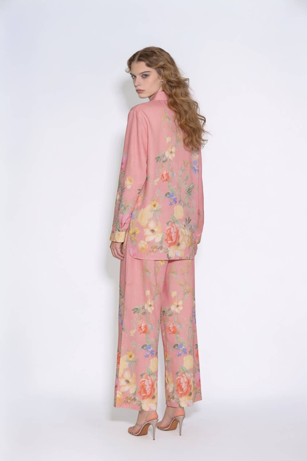 Botanical Print Relaxed Shirt And Trouser Set