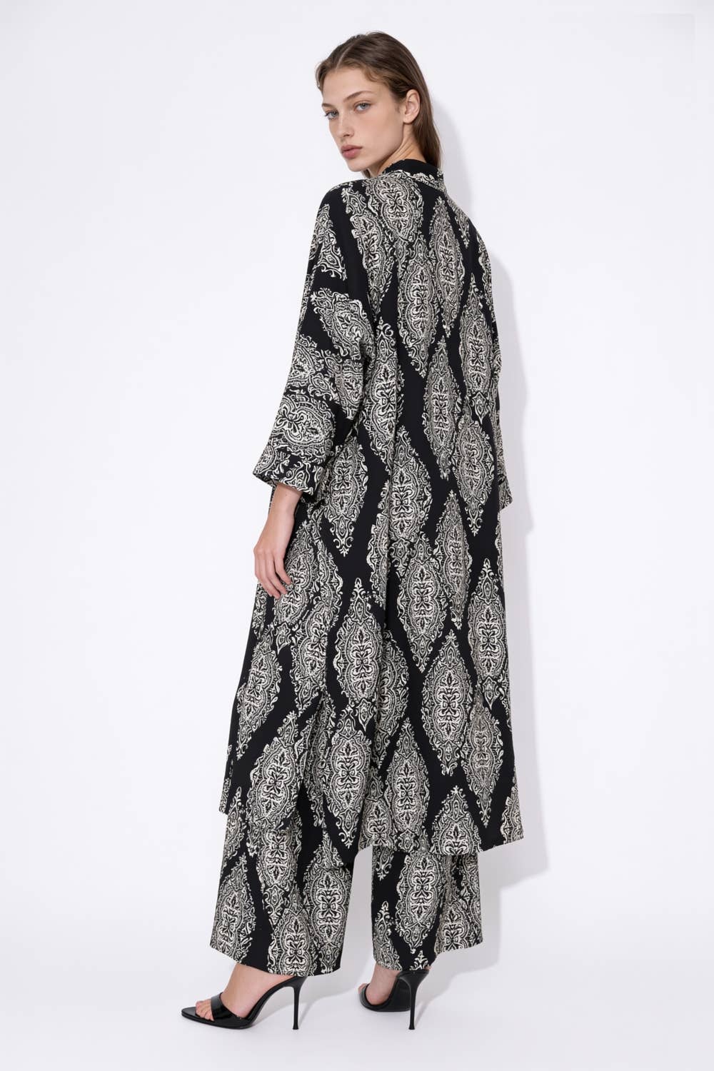 Damask Printed Three-Piece Set