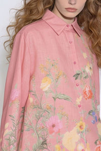 Botanical Print Relaxed Shirt And Trouser Set