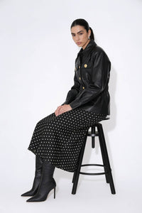 Cinched Vegan Leather Utility Jacket - image 2