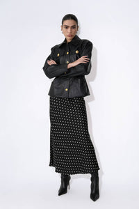 Cinched Vegan Leather Utility Jacket - image 1