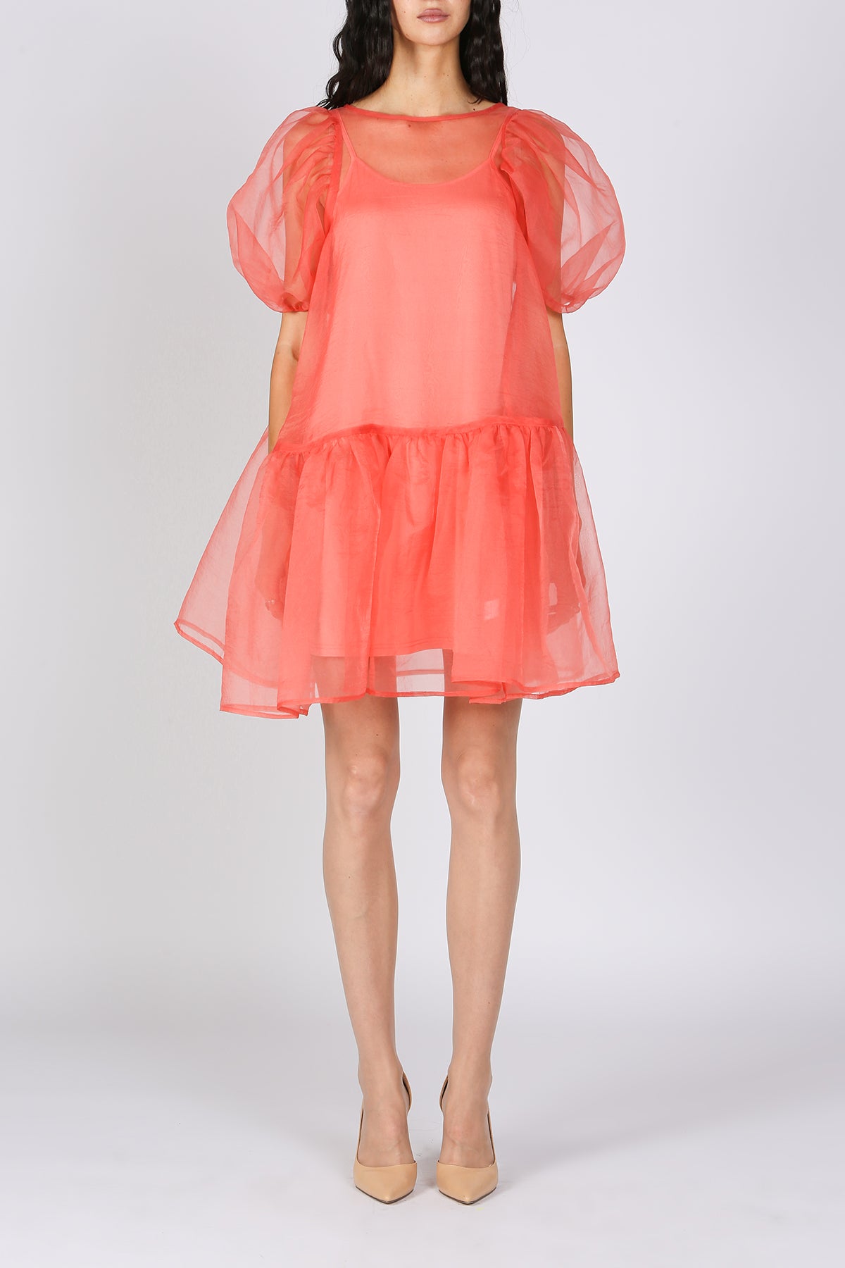 Fine Organza Mini Dress With Inner Slip - Shop Beulah Style
