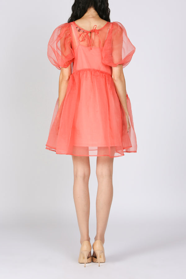 Fine Organza Mini Dress With Inner Slip - Shop Beulah Style