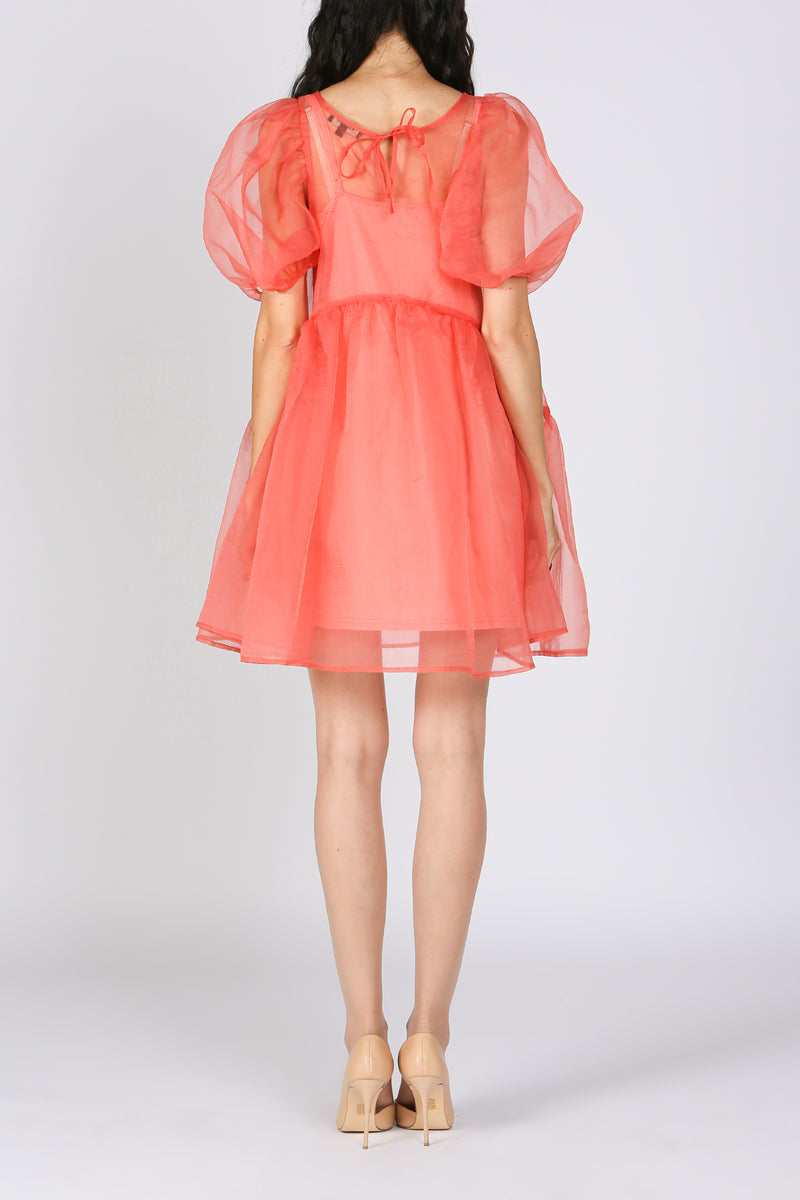 Fine Organza Mini Dress With Inner Slip - Shop Beulah Style