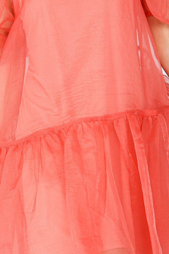 Fine Organza Mini Dress With Inner Slip - Shop Beulah Style