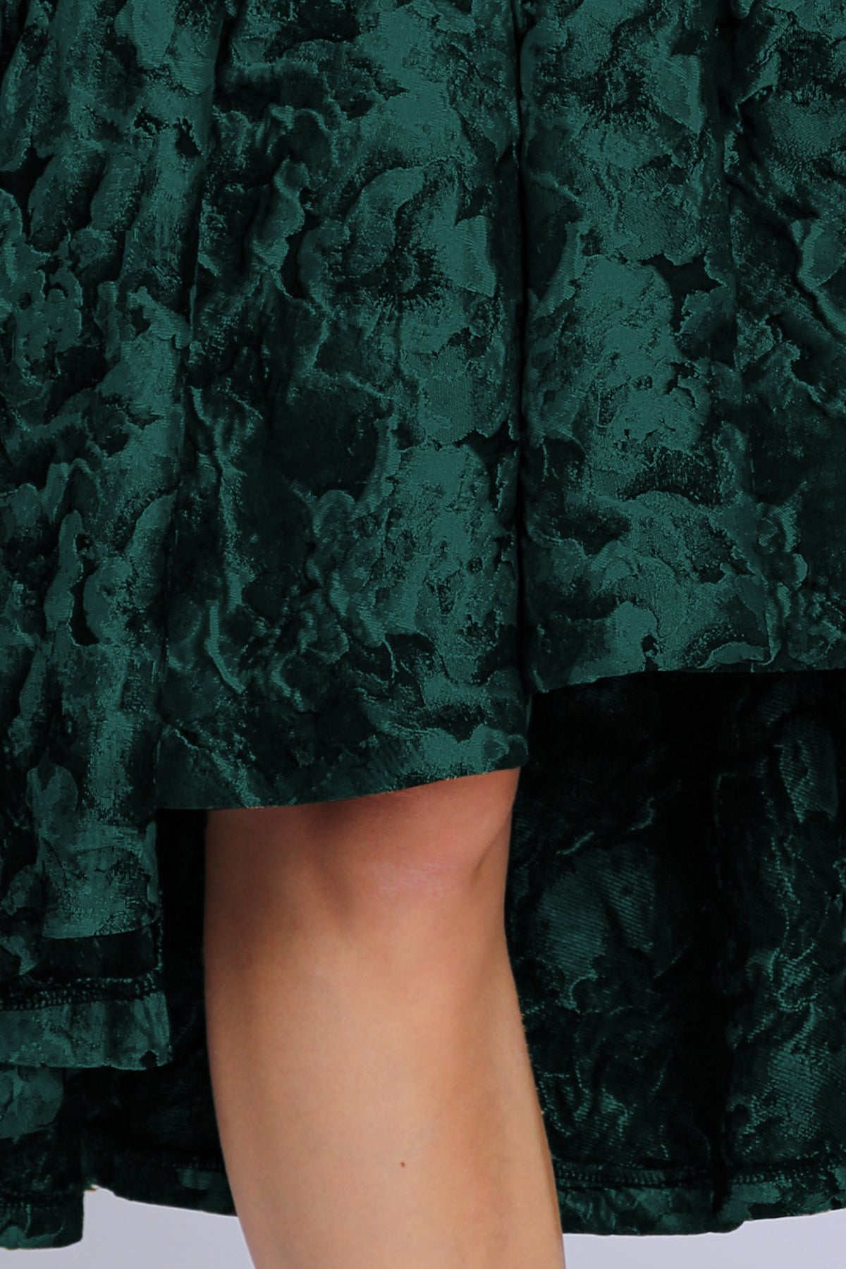 Hyacinth High Low Floral Print Ruffled Pencil Midi Skirt - Shop Beulah Style