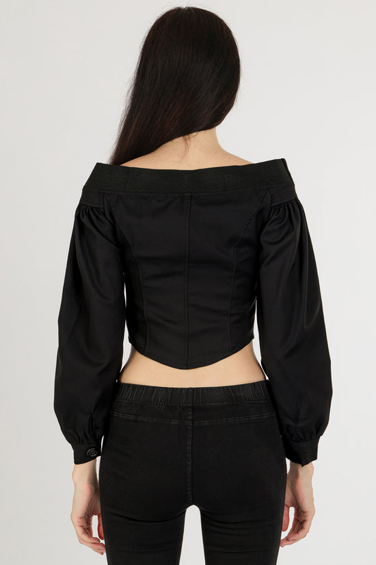 Brady Off-Shoulder Zippered Crop Top - Shop Beulah Style