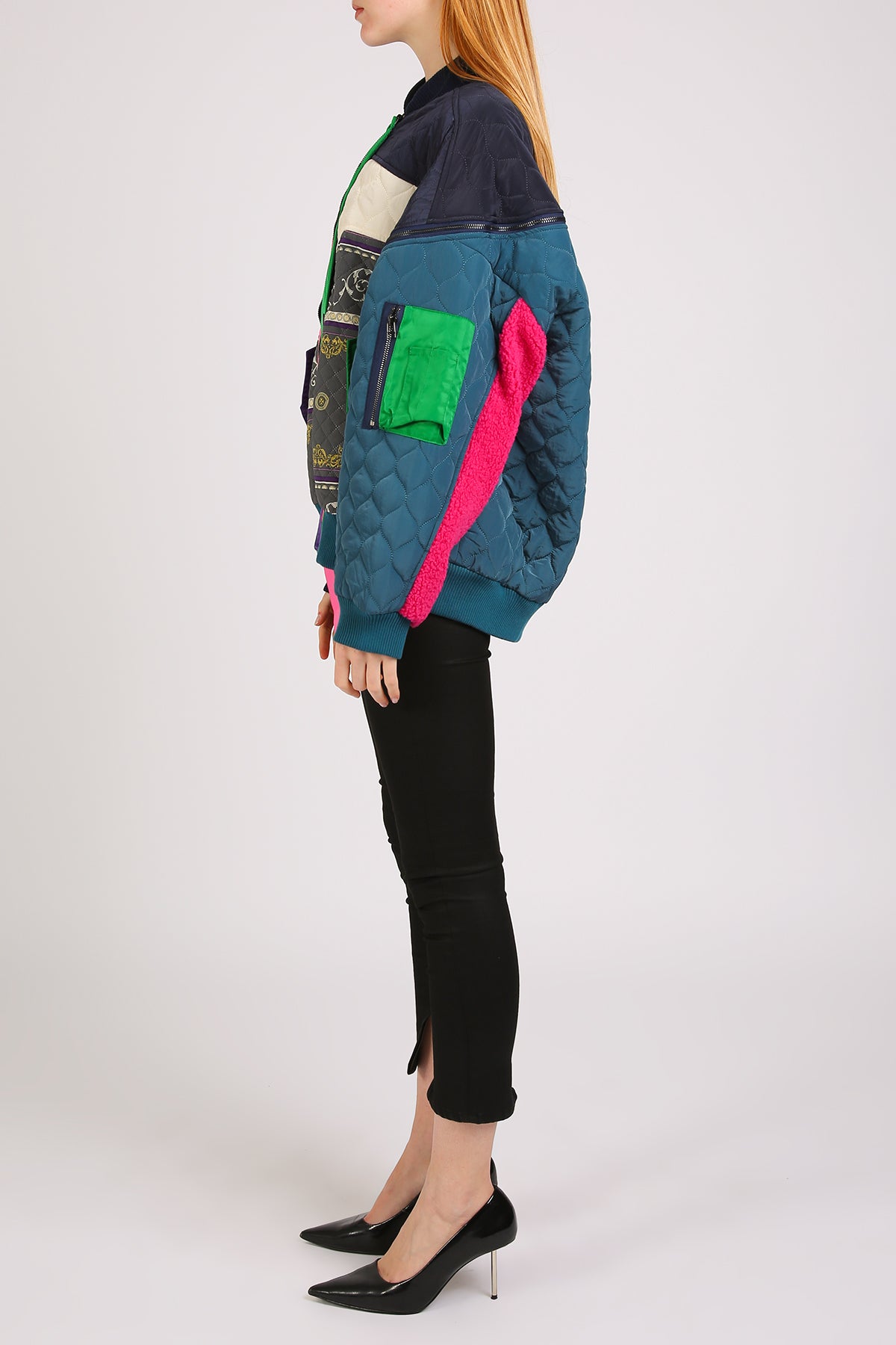 Carmina Multicolor Asymmetrical Print Quilted Winter Jacket - Shop Beulah Style