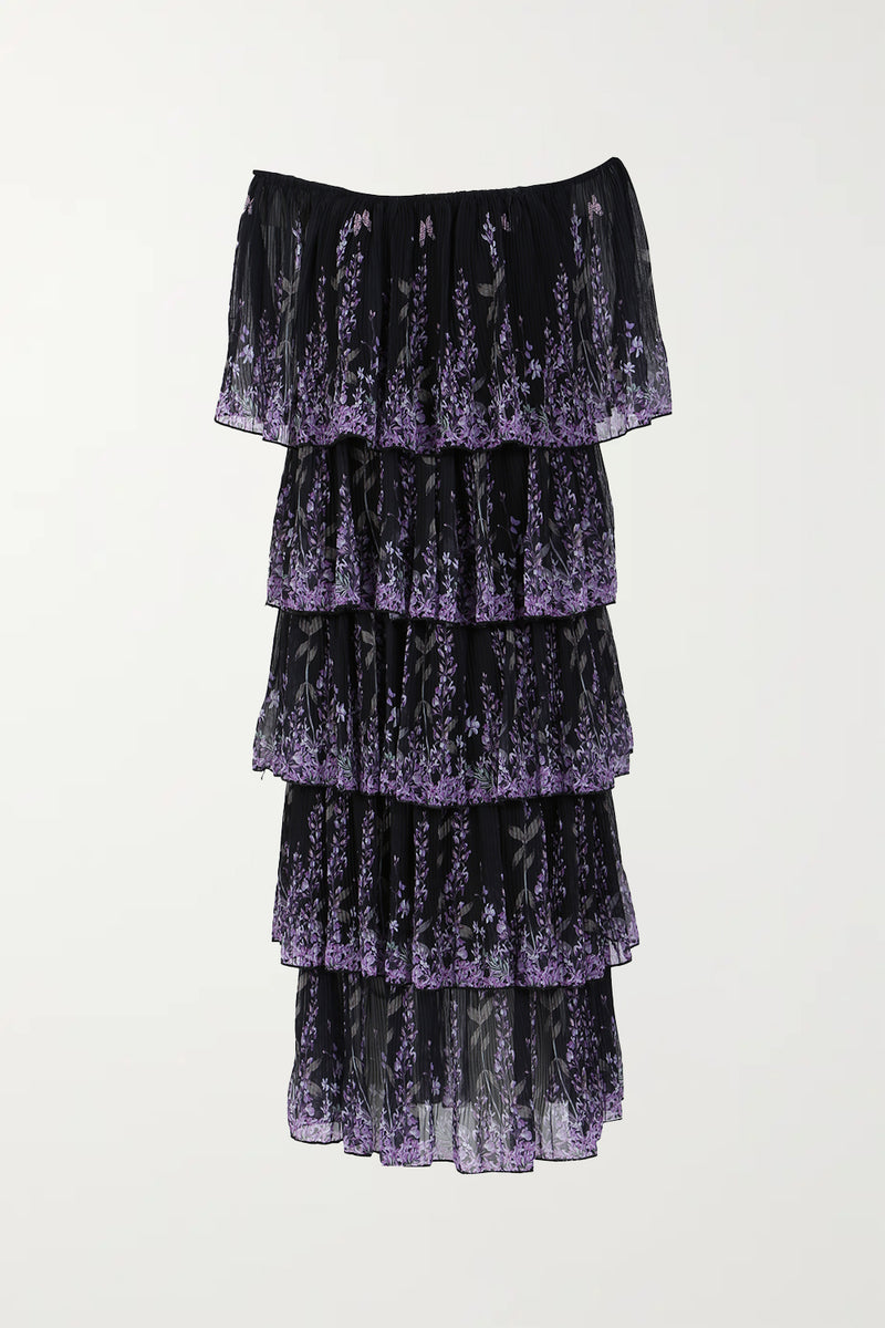 Yolanda Plisse Pleated Floral Dress - Shop Beulah Style