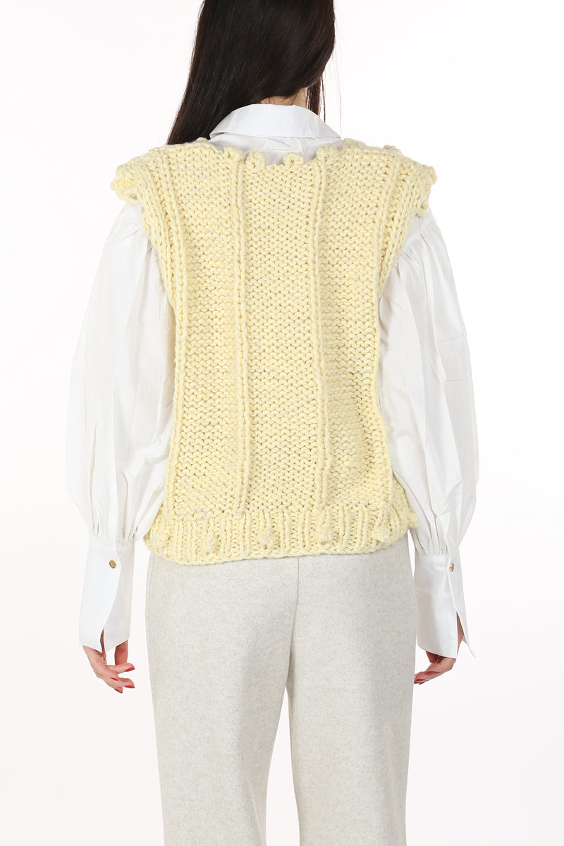 Connie Knit Sweater Wool Vest - Shop Beulah Style