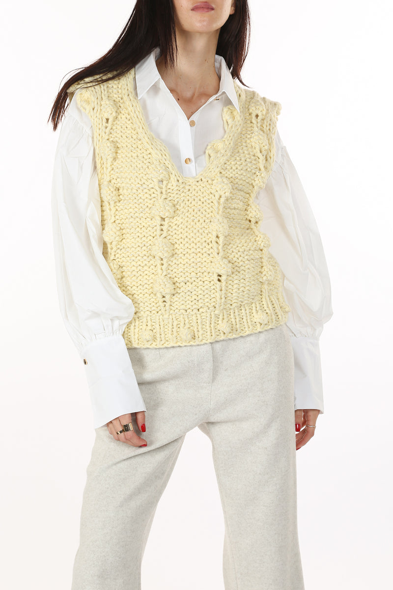 Connie Knit Sweater Wool Vest - Shop Beulah Style