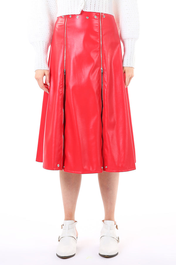 MIKA FAUX LEATHER SKIRT - Shop Beulah Style