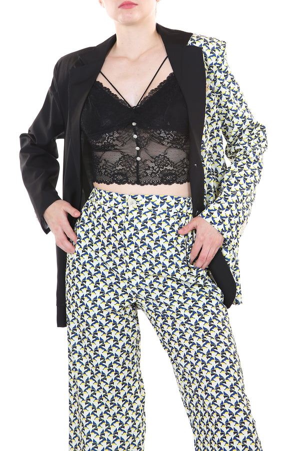 Mark Geo Contrast Printed Blazer & Pants Set - Shop Beulah Style