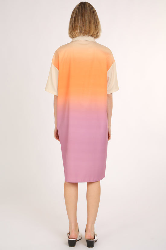 Mary Ombre Print Midi Shirt Dress - Shop Beulah Style