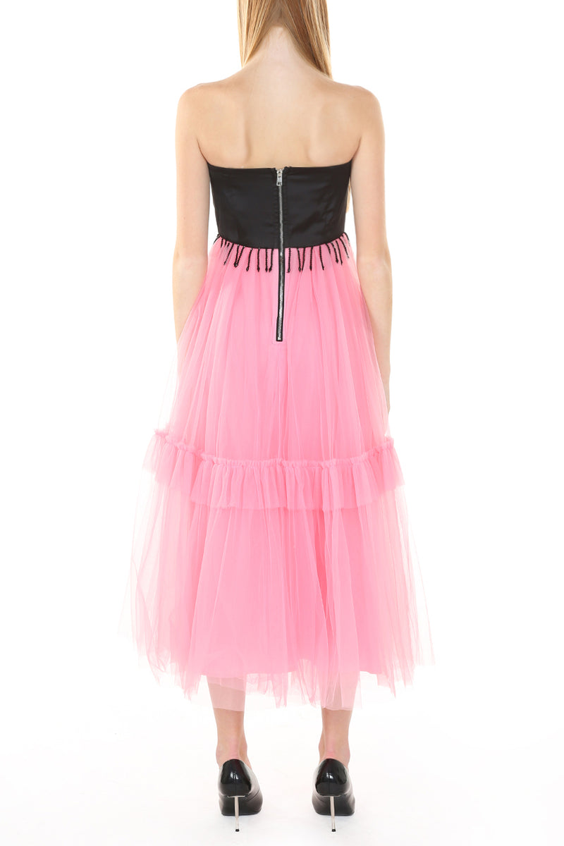 Tube Top Mesh Tiered Dress - Shop Beulah Style